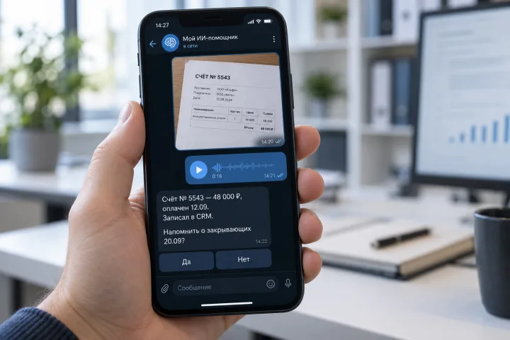 Джарвис — ИИ-ассистент руководителя в Telegram, материал 1