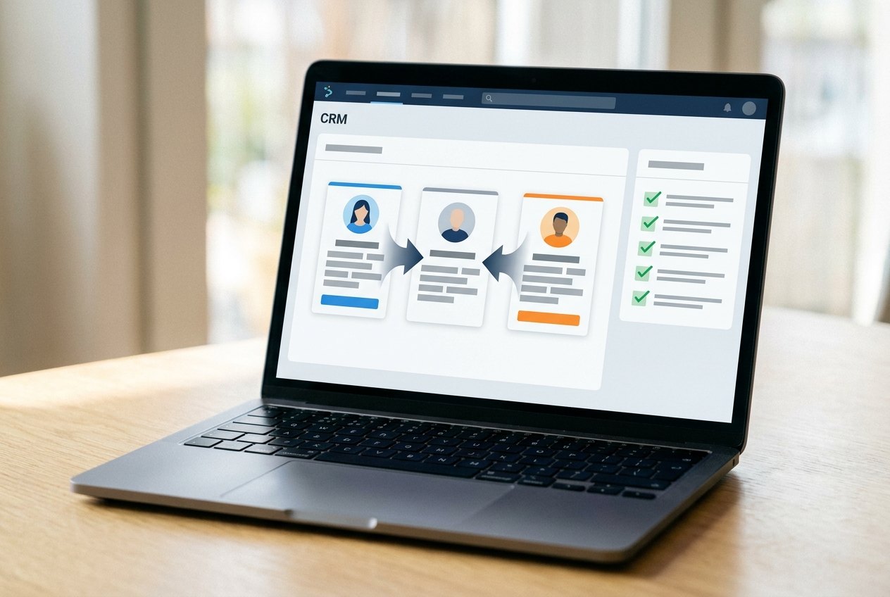 Аудит и чистка CRM — ИИ-иллюстрация
