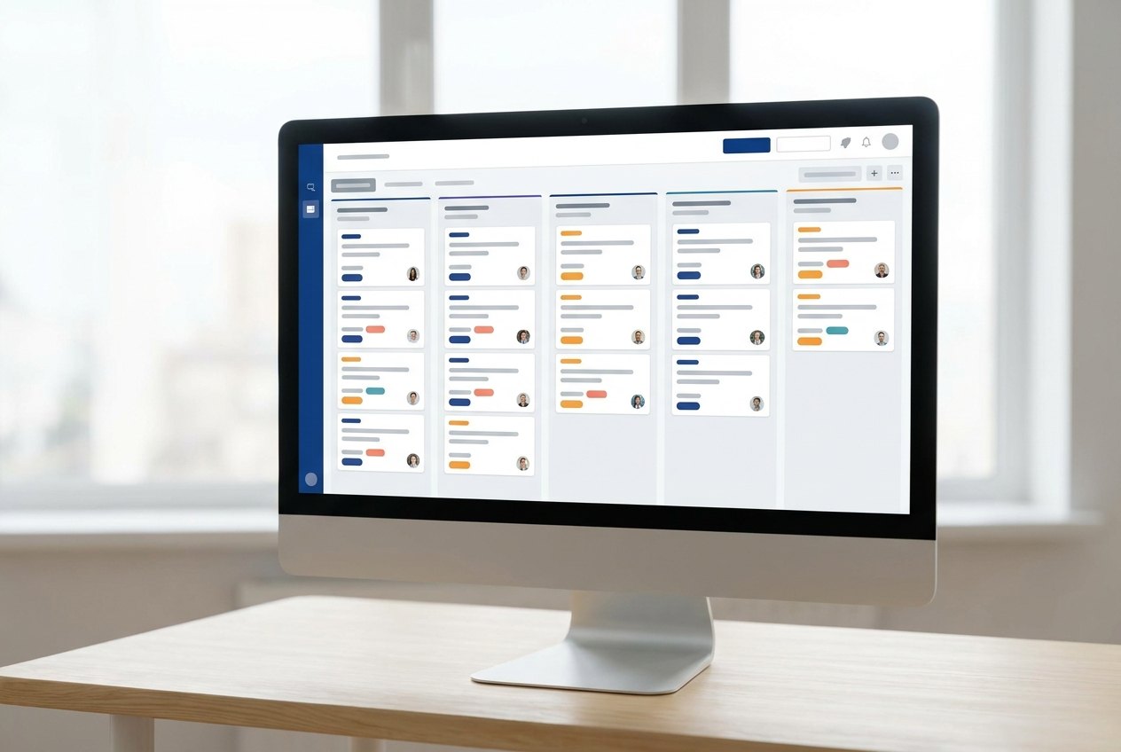 Воронка продаж в CRM — ИИ-иллюстрация